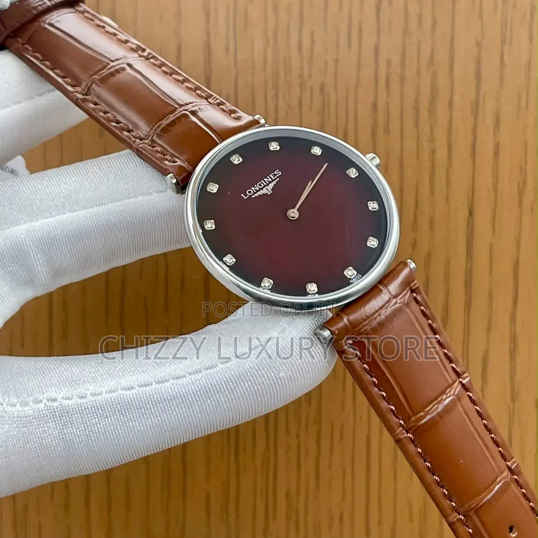 Longines Quality Luxury Men Genuine Leather Wristwatch