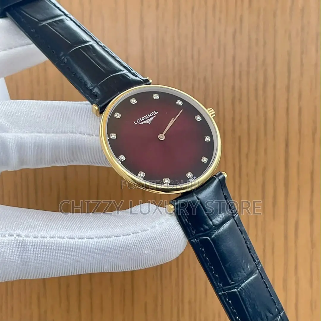 Longines Quality Luxury Men Genuine Leather Wristwatch