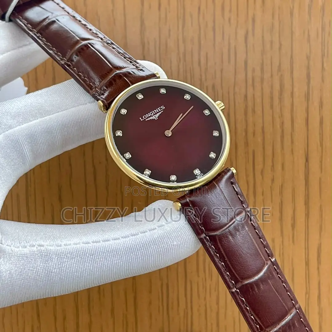 Longines Quality Luxury Men Genuine Leather Wristwatch