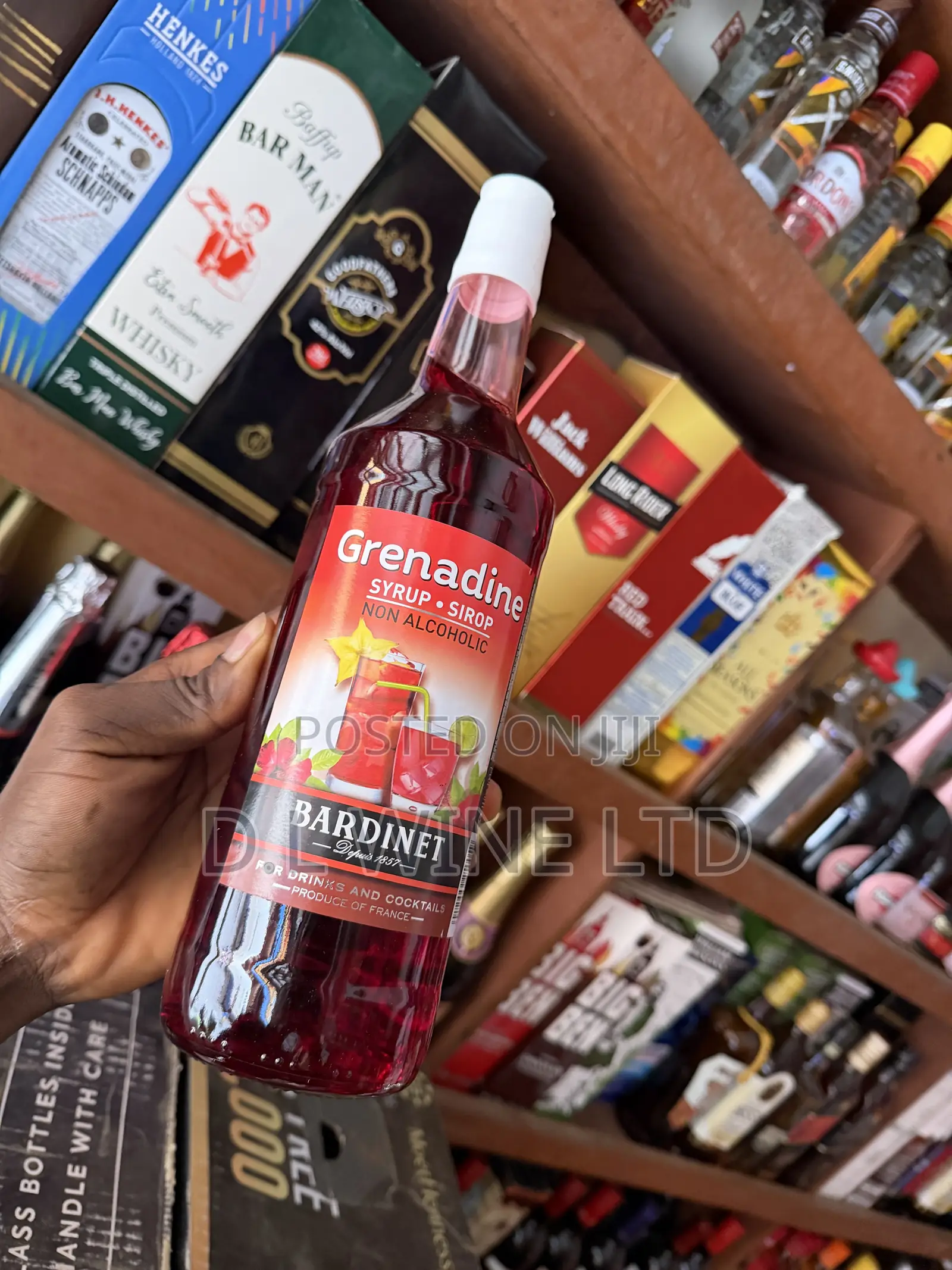 Grenadine Syrup Non Alcoholic Cartoon of 12 Bottles