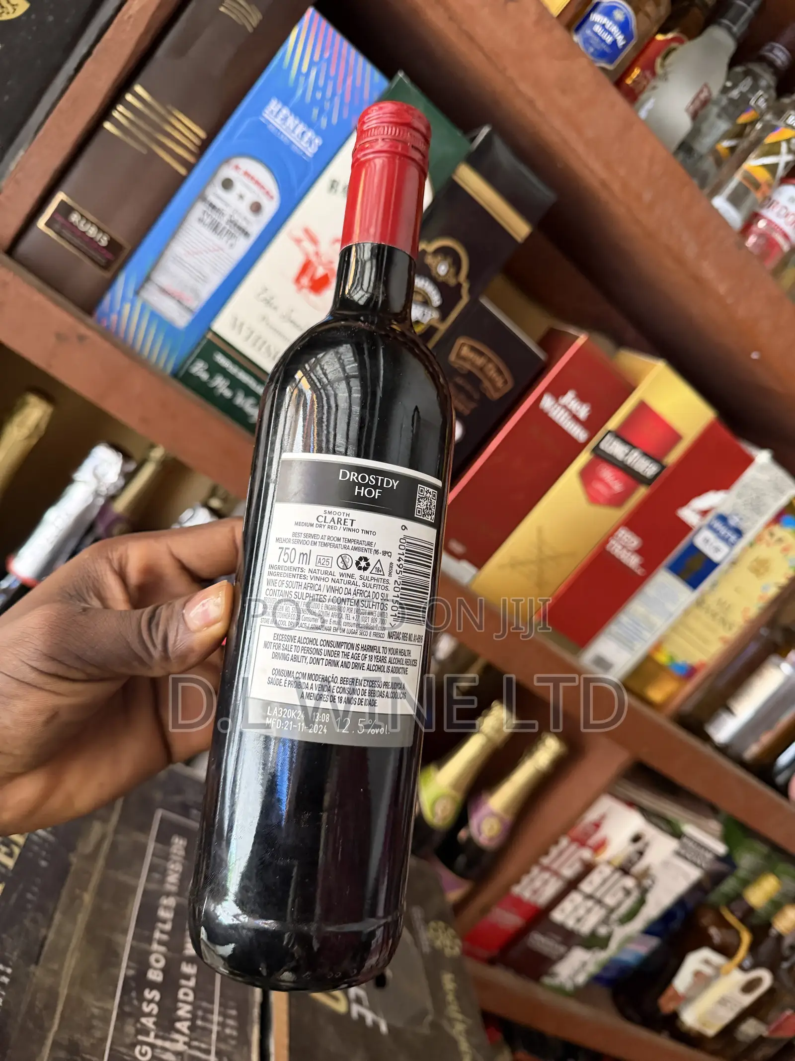 Drostdy Hof Red Wine Cartoon of 12 Bottles
