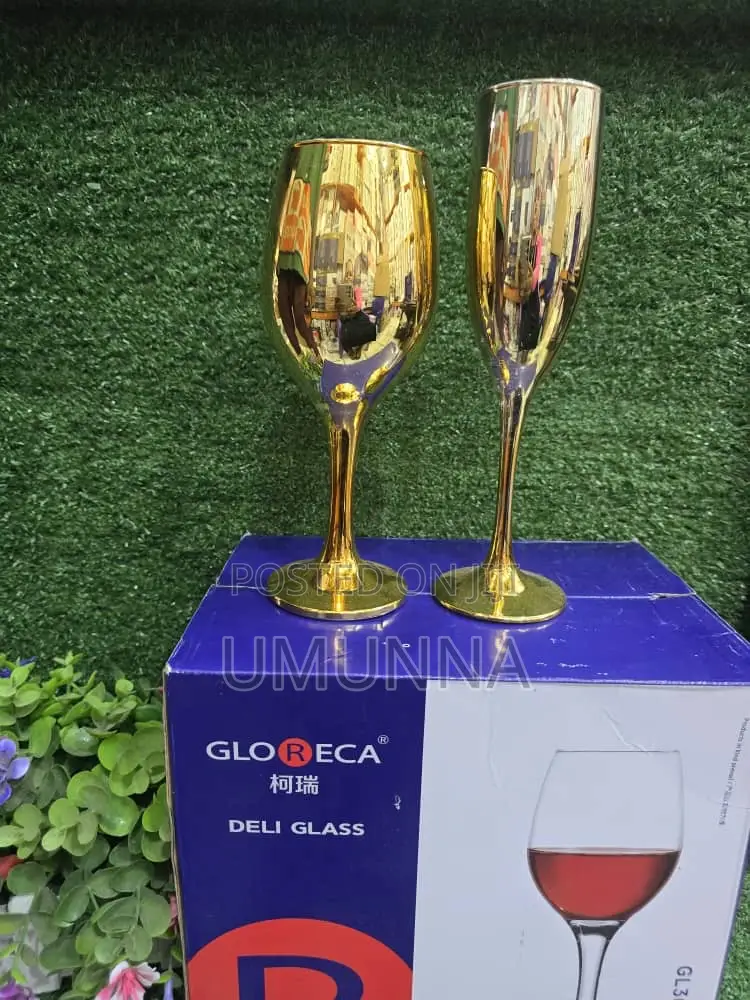 Colored Wine and Champagne Glass