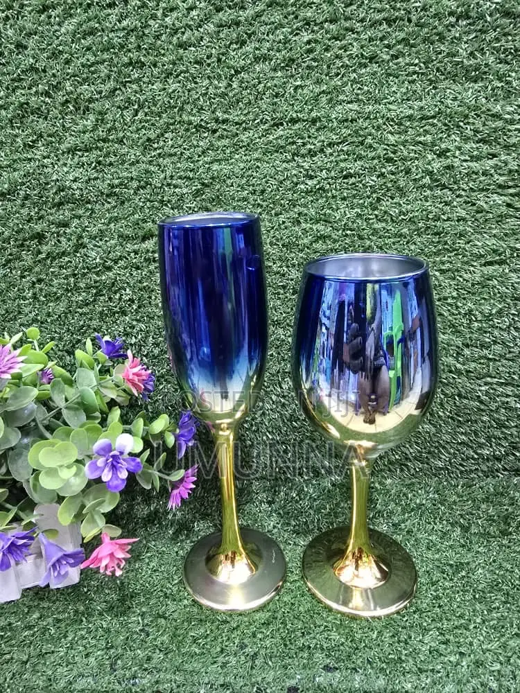 Colored Wine and Champagne Glass