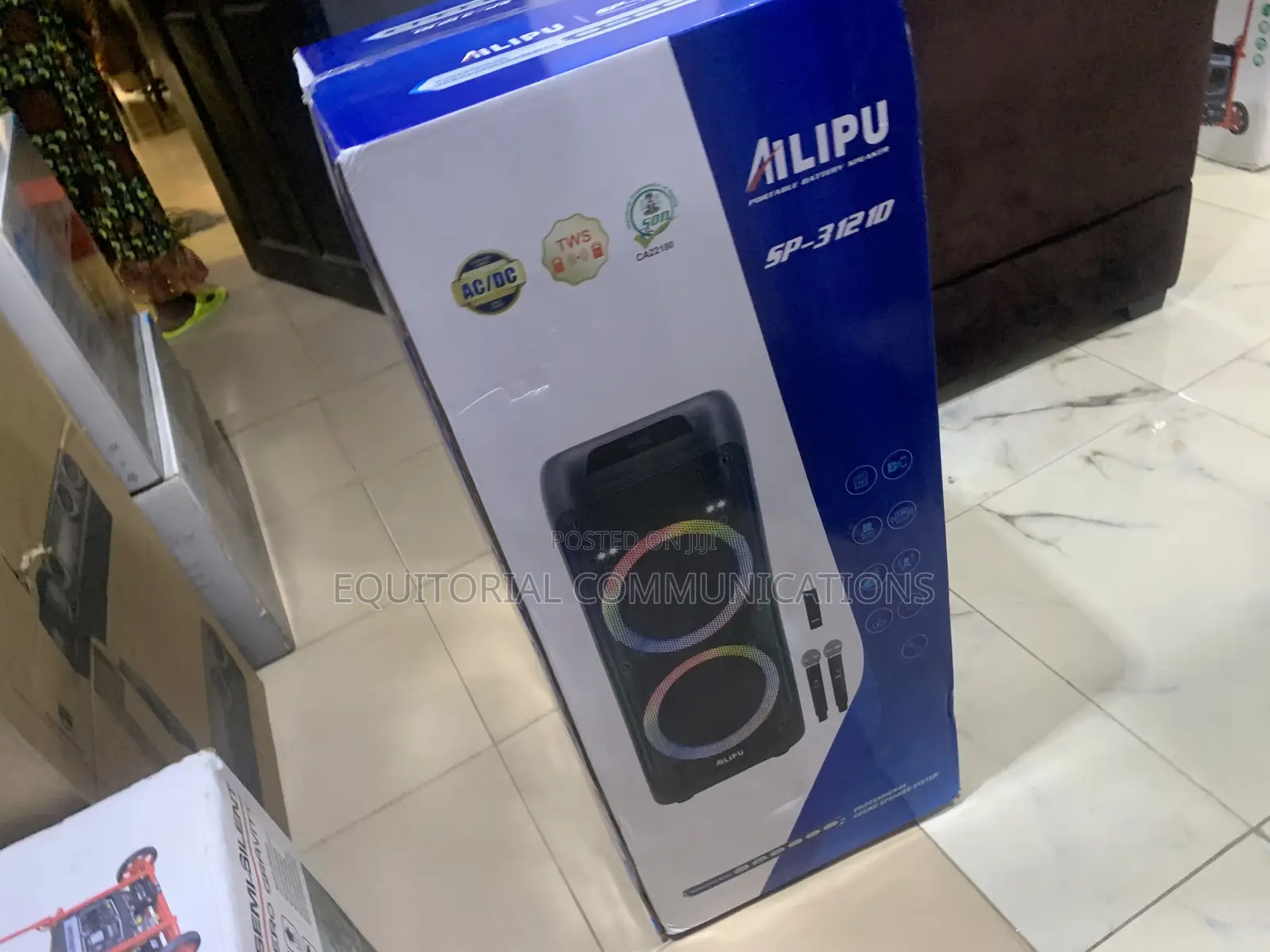 AILIPU SP-31210 Rechargeable 90000W Party Speaker