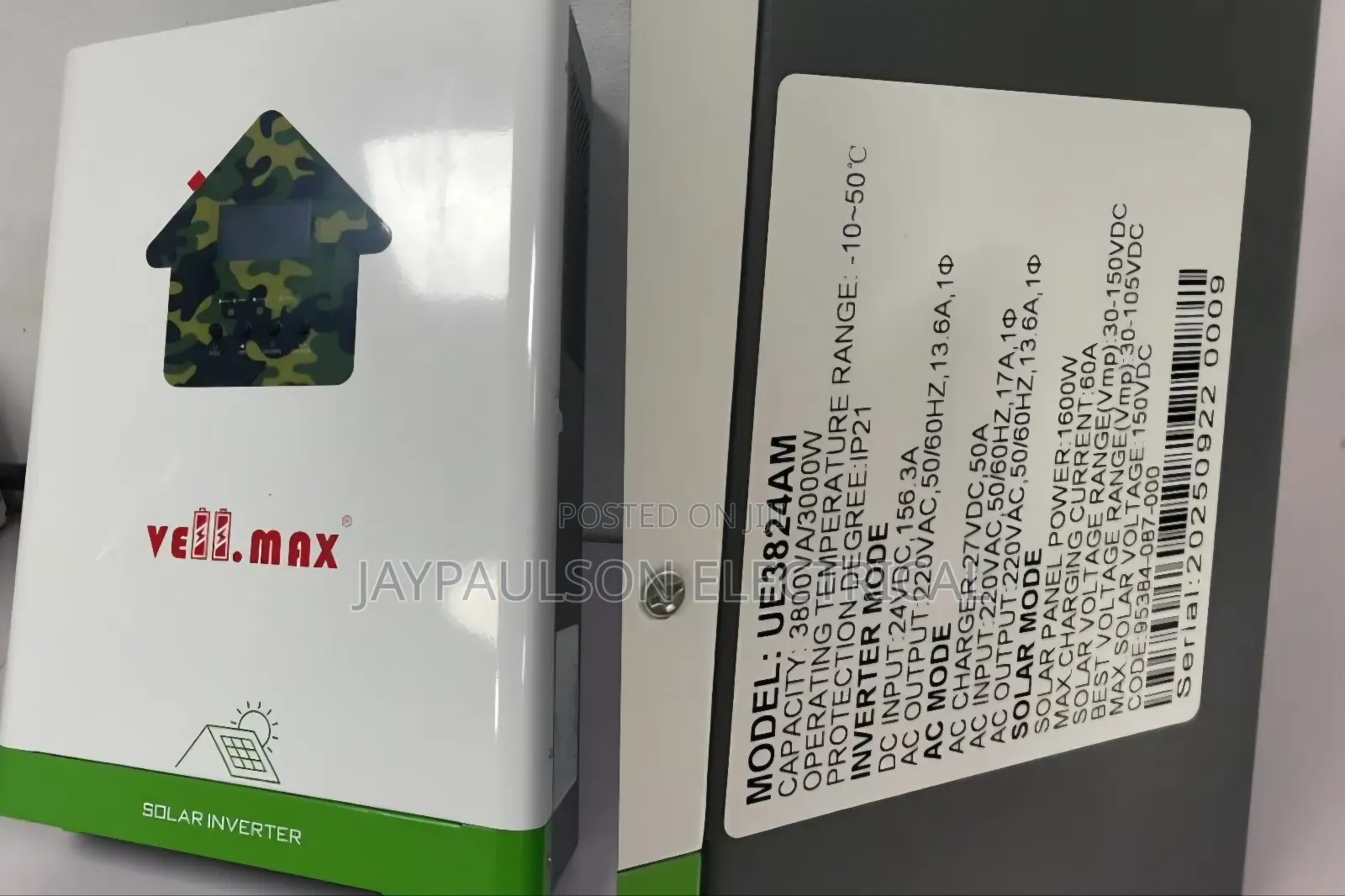 3.8kva Hybrid Inverter 24volt Transformer Base MPPT 120a