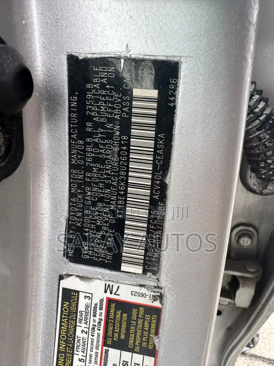 Toyota Camry 2008 Silver