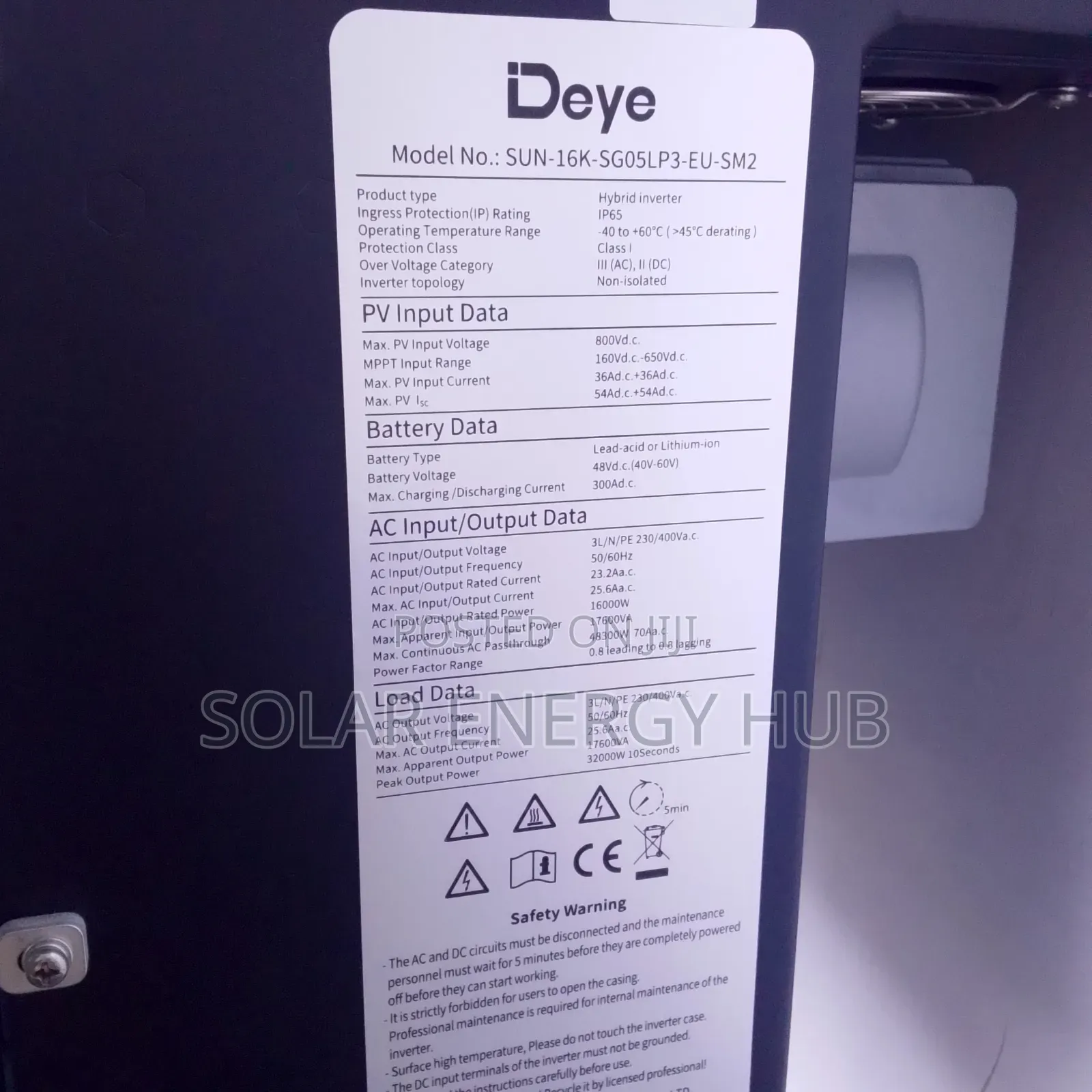 16kva/48v Deye Hybrid Inverter