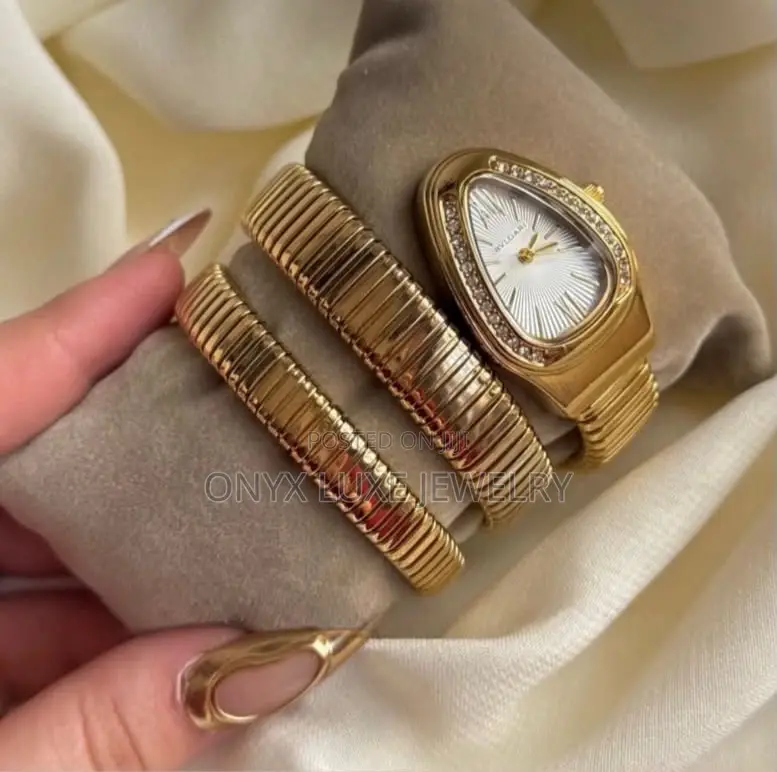 BVLGARI-Inspired Serpenti Gold Watch