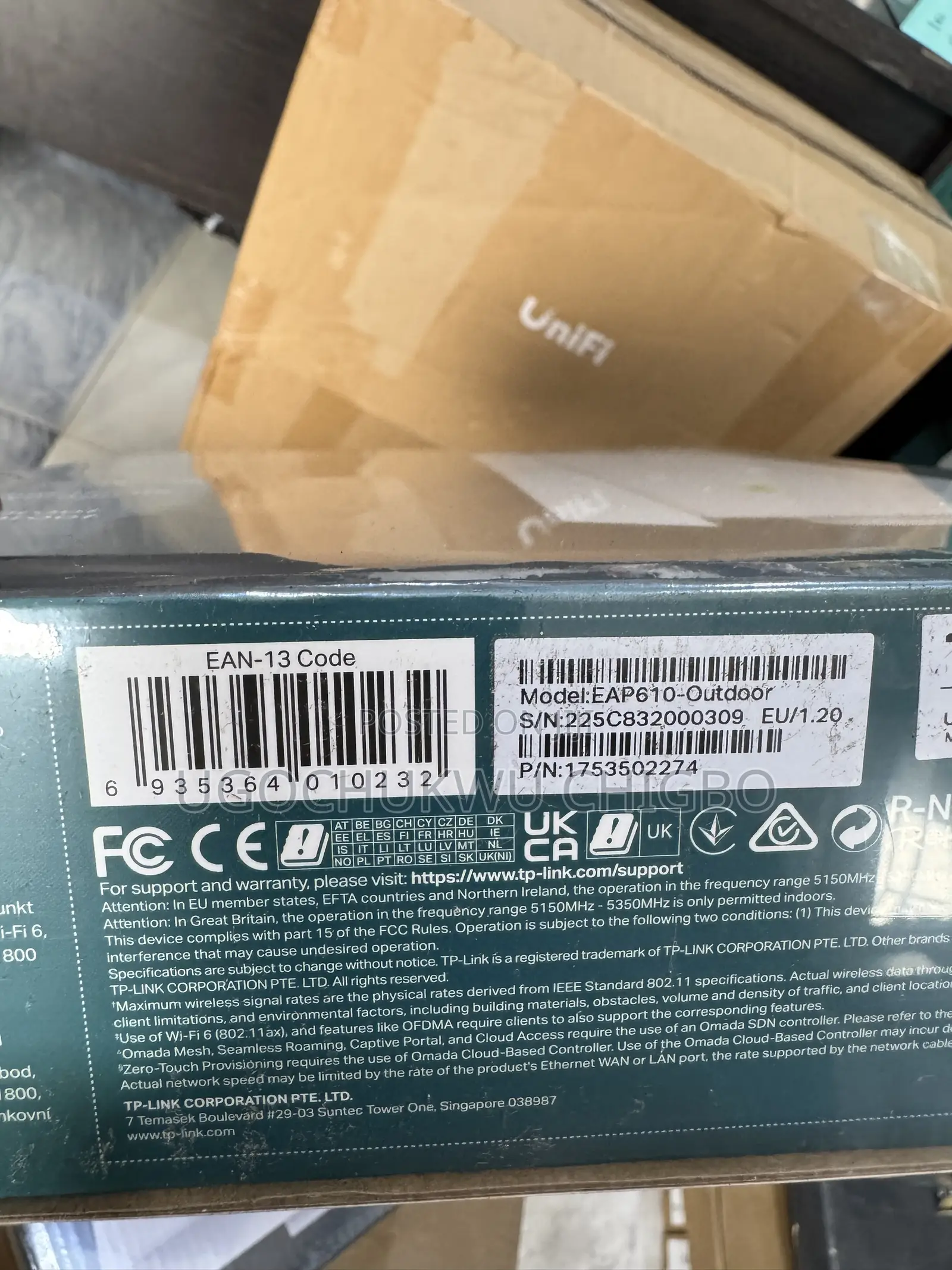 Tplink Eap 610 Wifi 6 Indoor/Outdoor Access Point