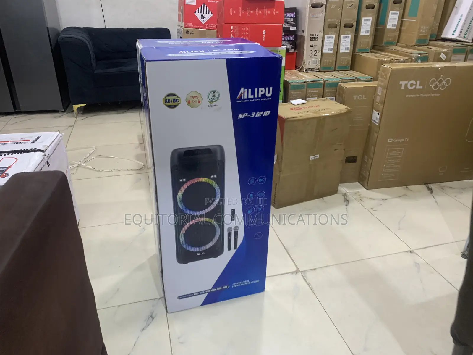 AILIPU SP-31210 Crystal Sound Portable 90000W Speaker