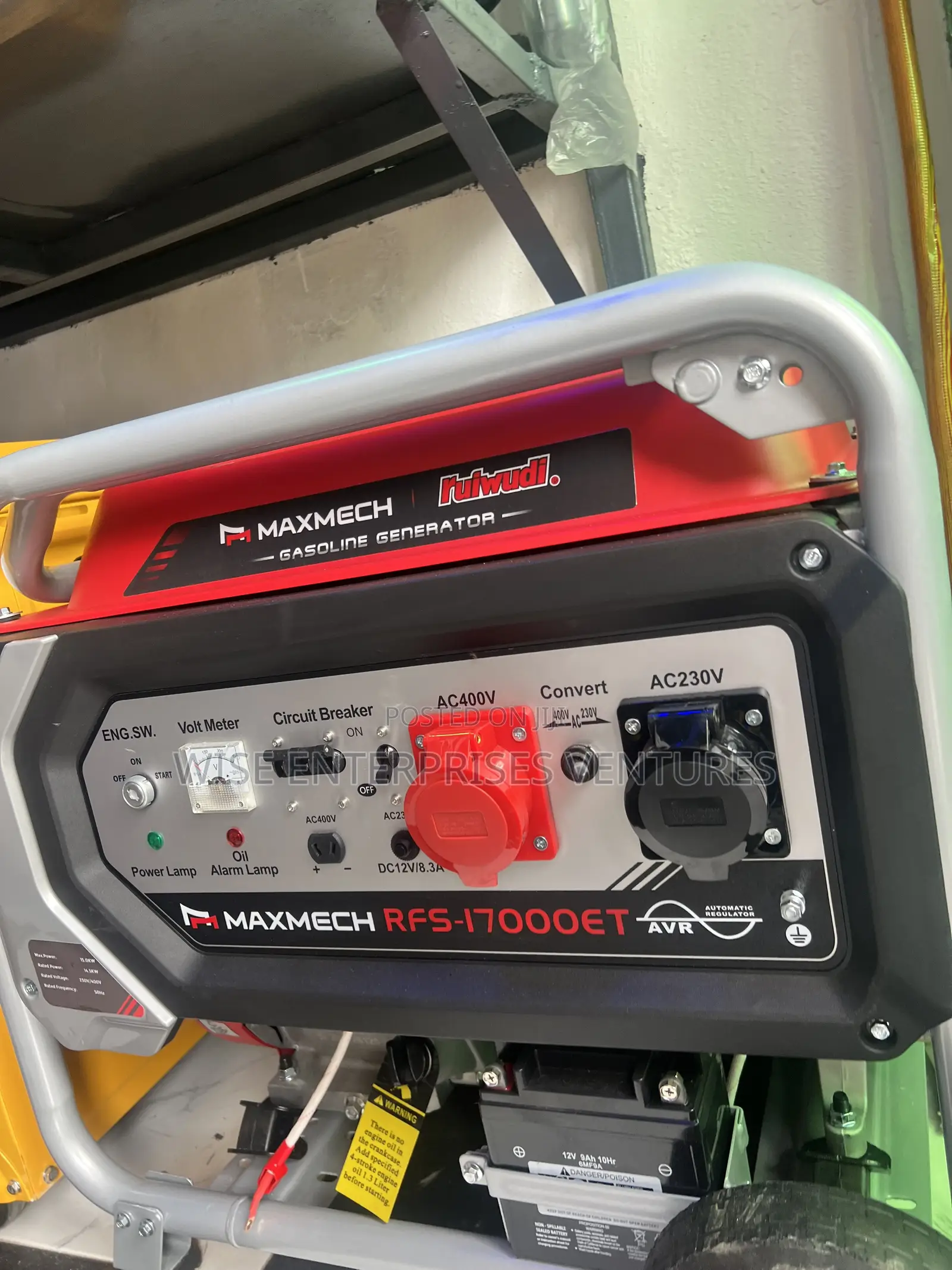 MAXMECH RFS-17000E 3-Phase 15KVA Gasoline Generator