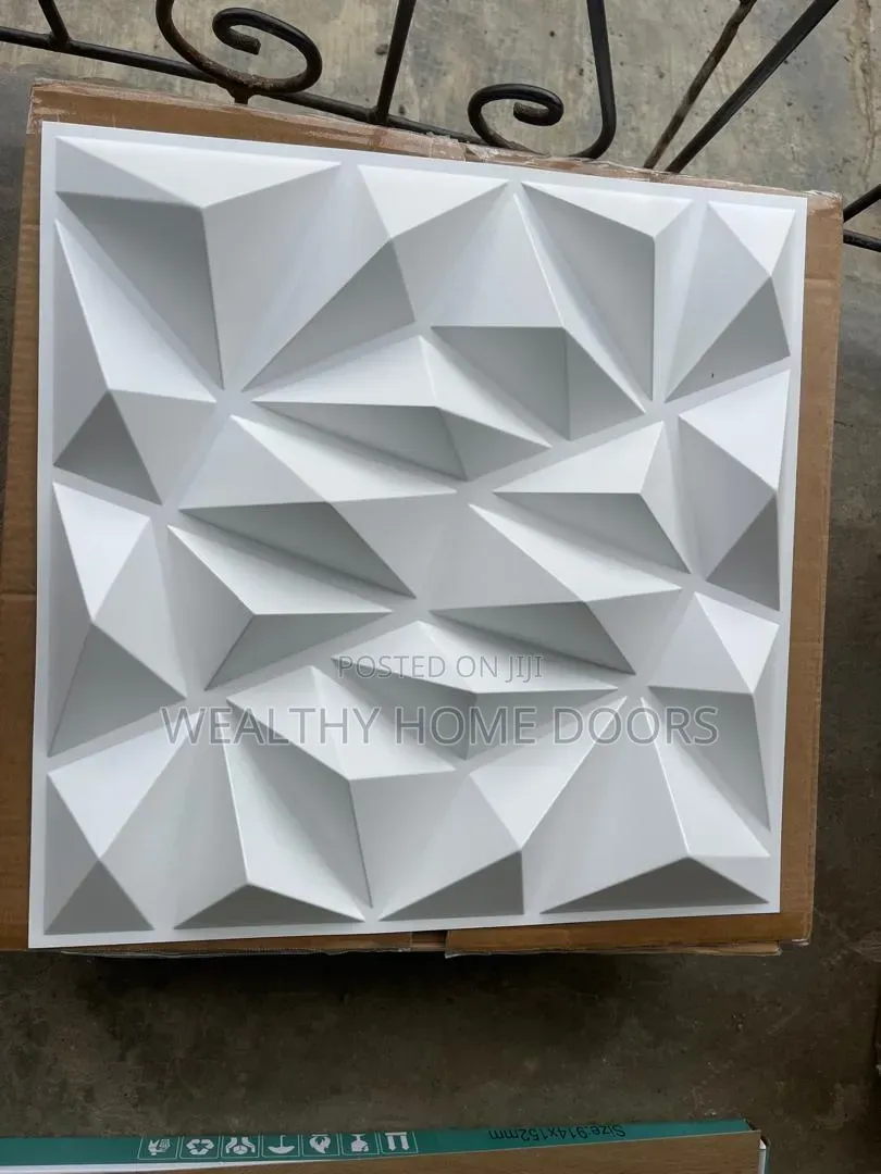 3D Geometric Diamond-Patterned PVC Wall Panel