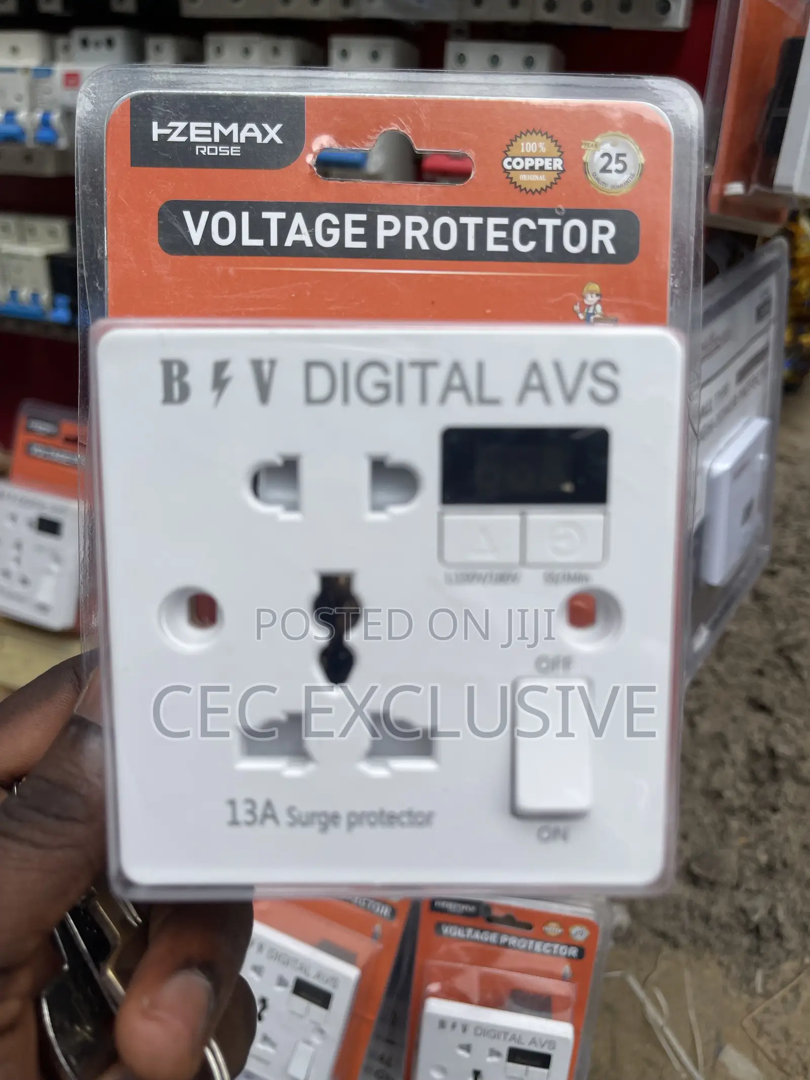 3x3 Flush 13amp Multi Surge Protective Socket