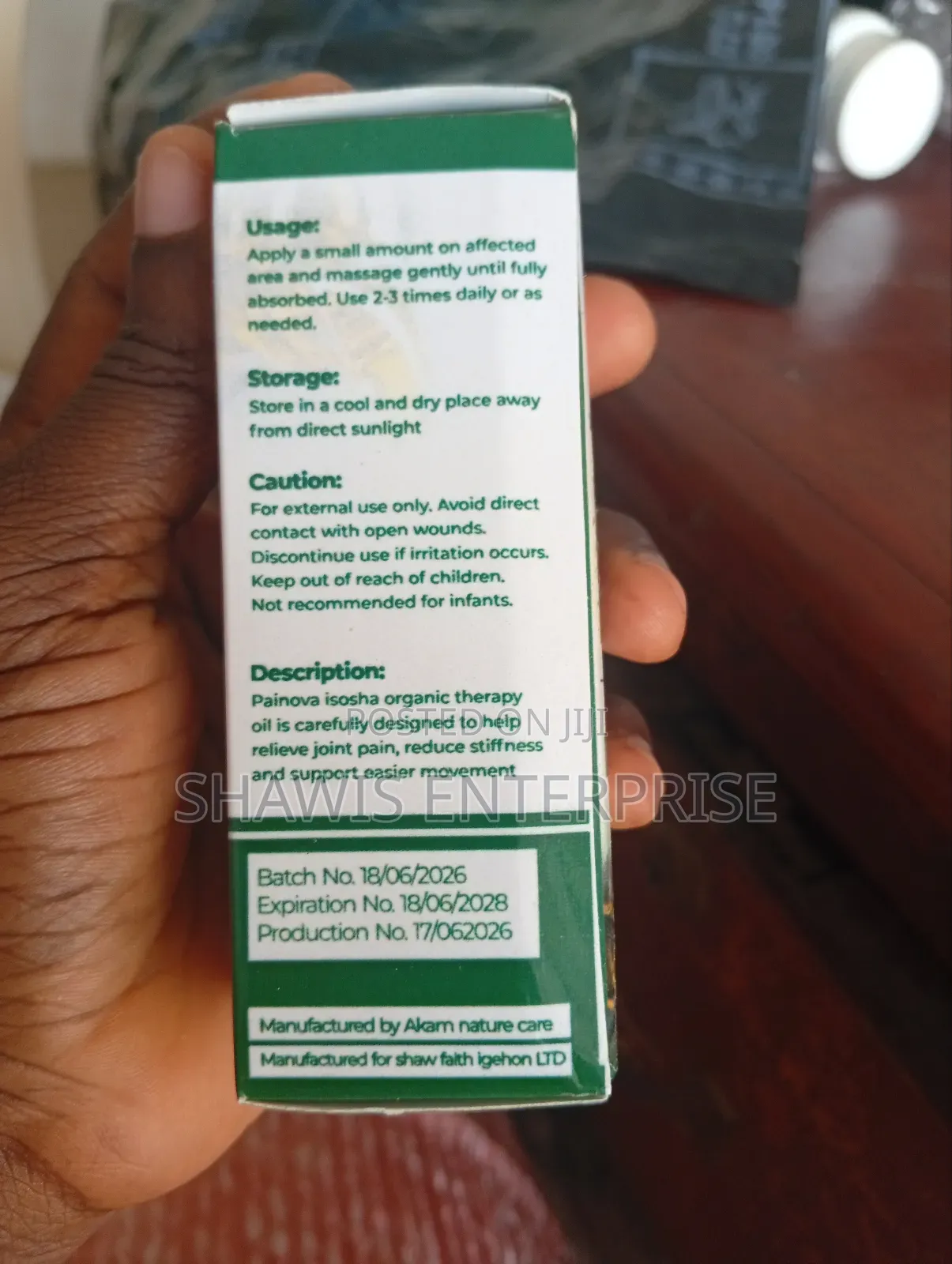 Painova Organic Therapy Oil