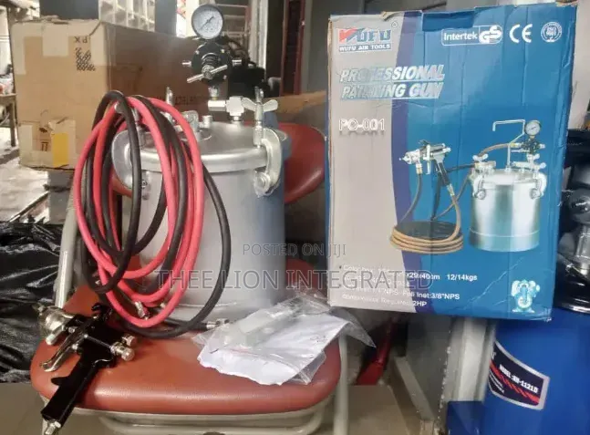 Wufu Professional Paint Air Spray Gun System(PC-001)with Pressure Pot