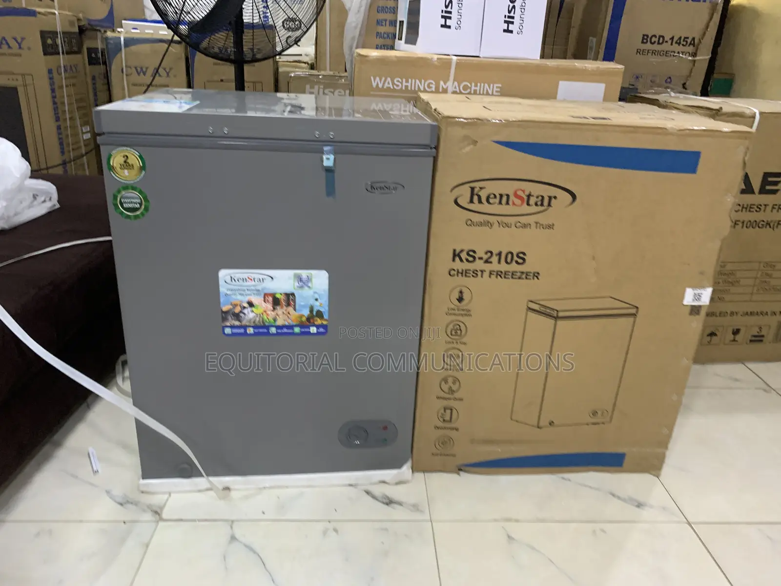 KENSTAR KS-210S 142L Chest Freezer With Adjustable Temperature Control