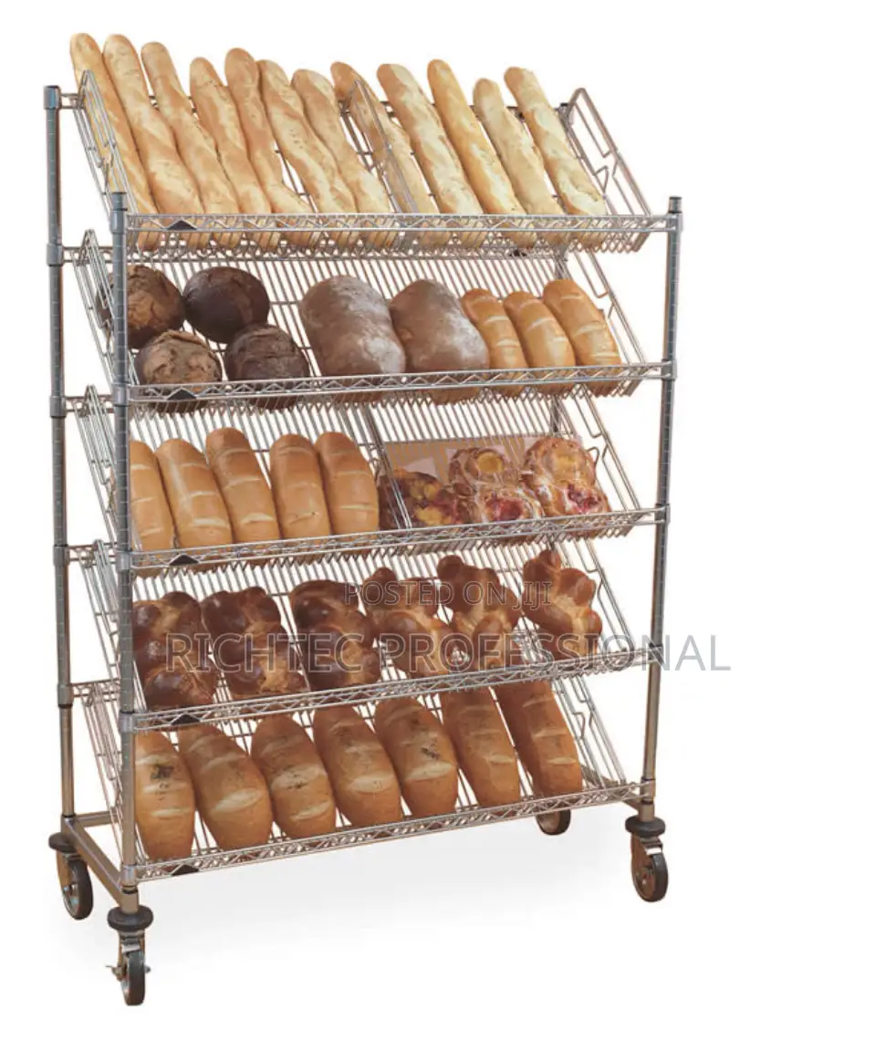 High Quality SLANT Commercial Utility Display Shelf / Bread Rack