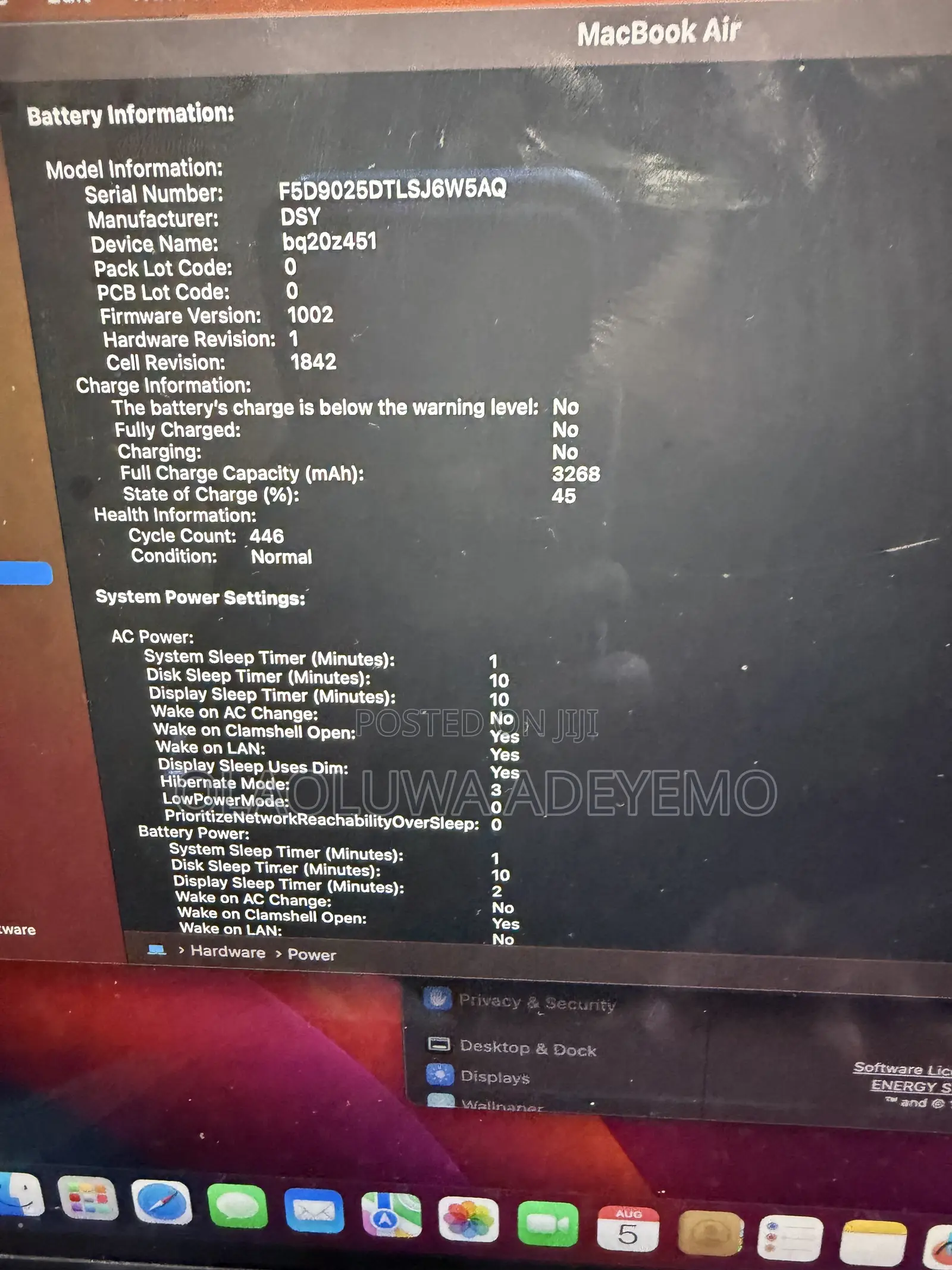 Laptop Apple MacBook Air 2018 8GB Intel Core i5 SSD 128GB