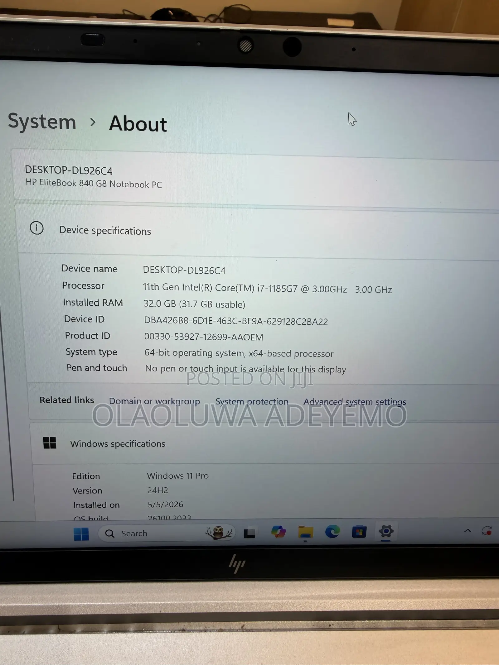 Laptop HP EliteBook 840 G8 32GB Intel Core i7 SSD 512GB