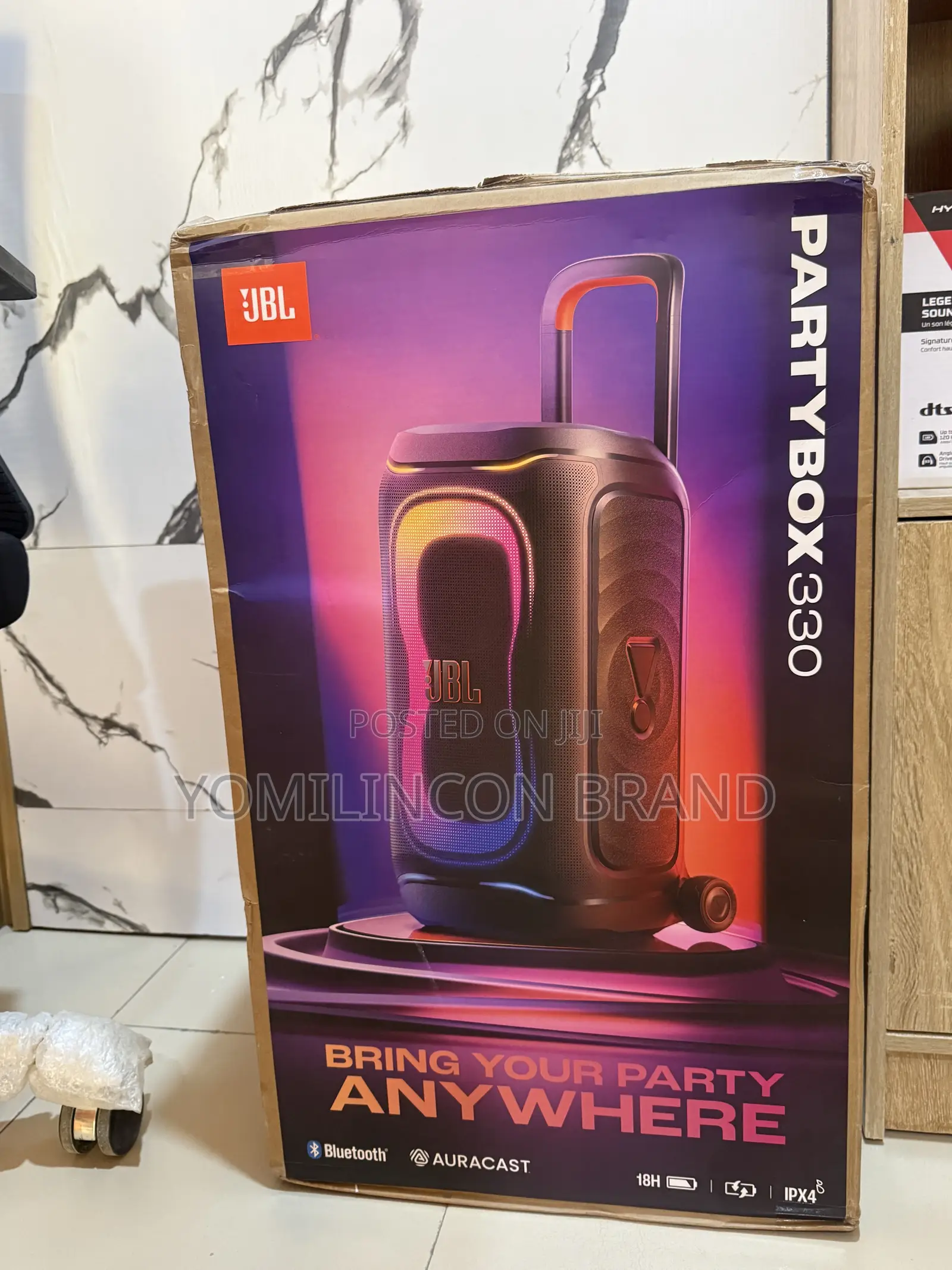 JBL Partybox 330 Bluetooth Speaker - 18h Battery + Lights + Ipx4