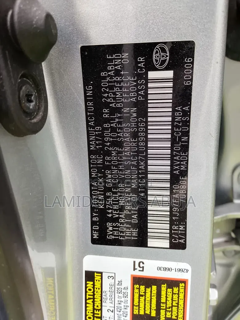 Toyota Camry LE FWD 2020 Gray