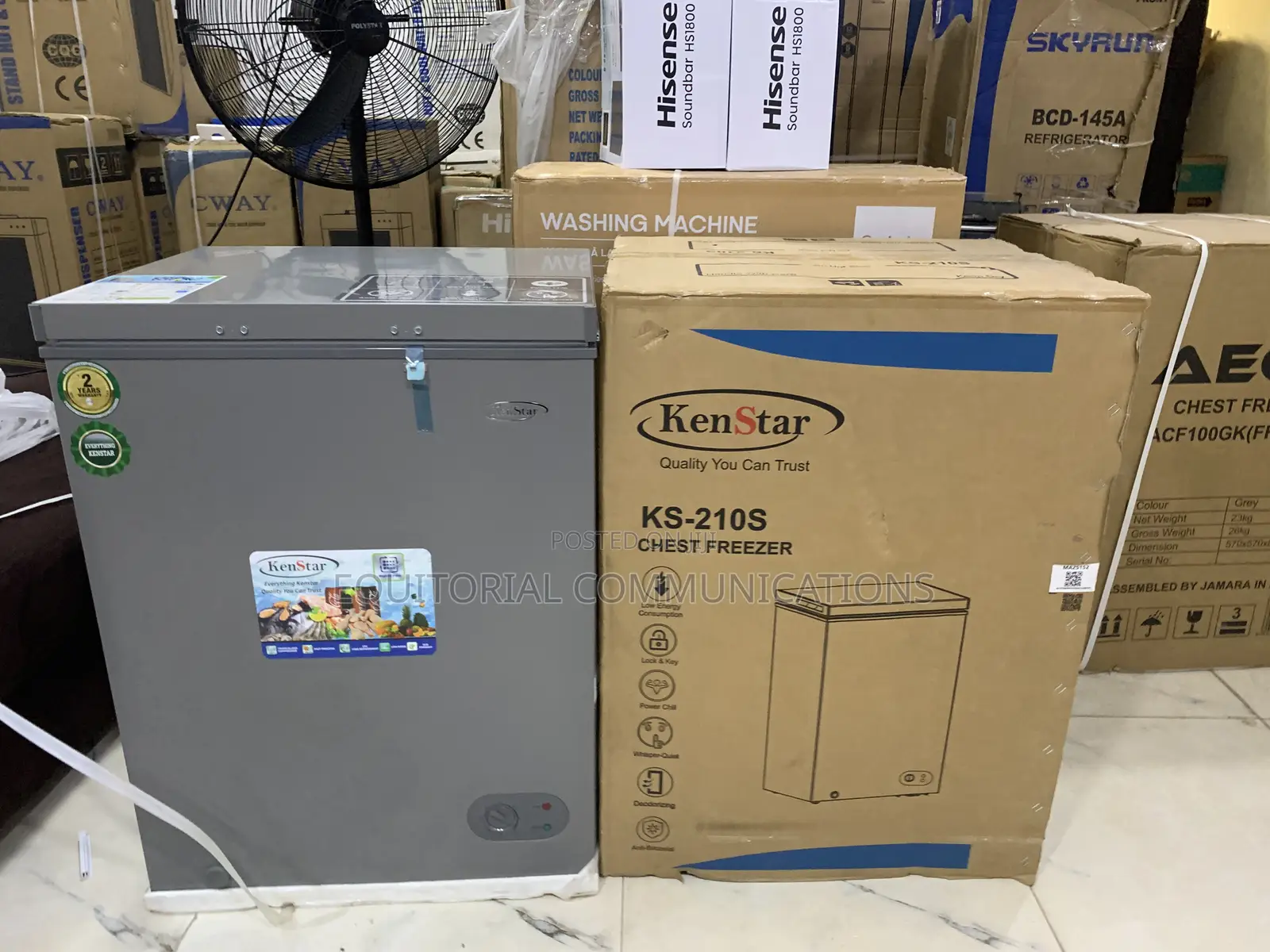 KENSTAR KS-210S 142L Compact Chest Freezer for Everyday Use