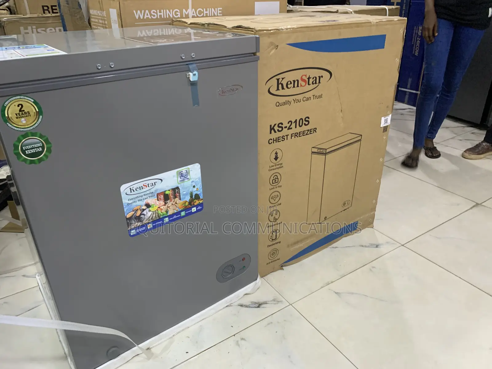 KENSTAR KS-210S 142L Deep Freezer for Frozen Grocery Storage