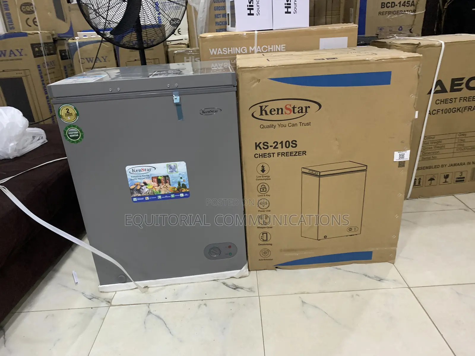 KENSTAR KS-210S 142L Deep Freezer for Frozen Grocery Storage