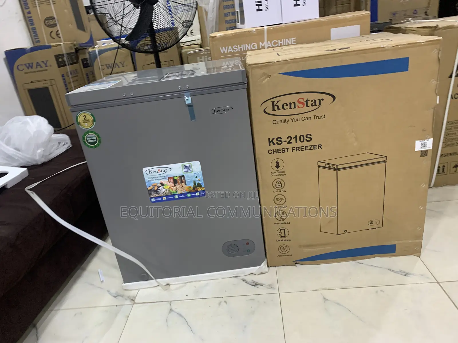 KENSTAR KS-210S 142L Deep Freezer With Spacious Food Compartment