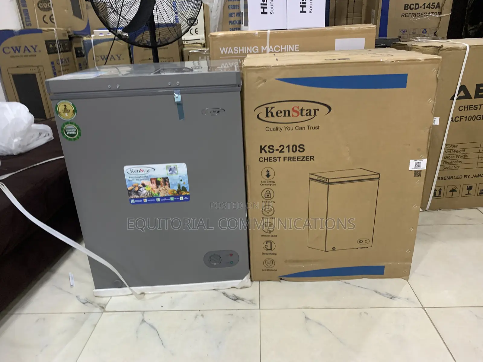 KENSTAR KS-210S 142L Chest Freezer With Easy-Clean Interior