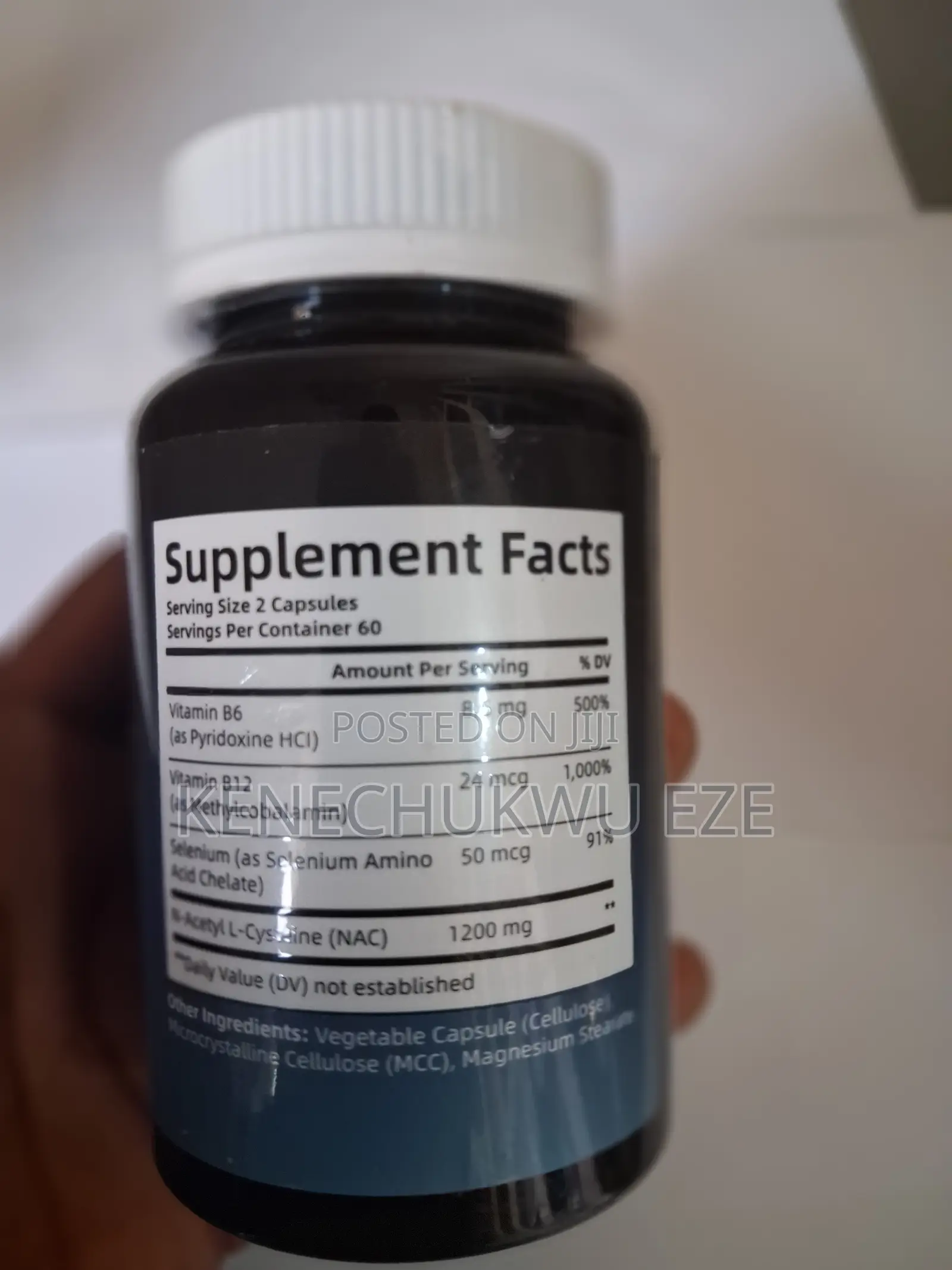 NAC 1200mg With Selenium, B6 B12 – 120 Vegan Capsules