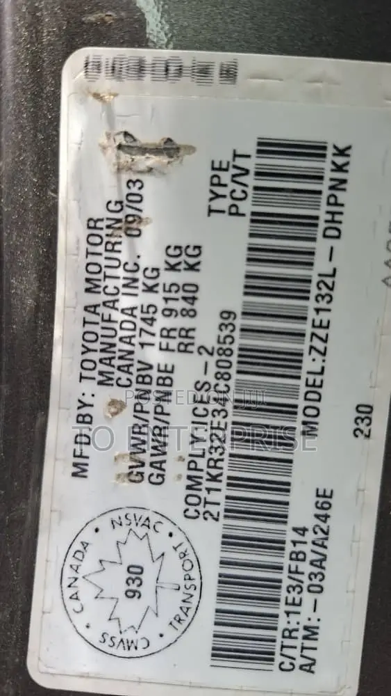 Toyota Matrix 2004 Gray