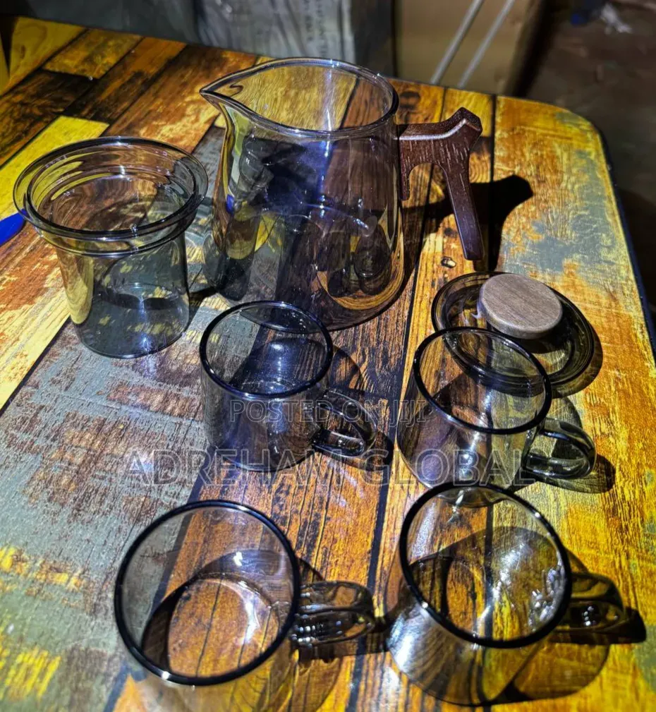 Borosilicate Glass Teapot Set 1 Jug 4 Cup