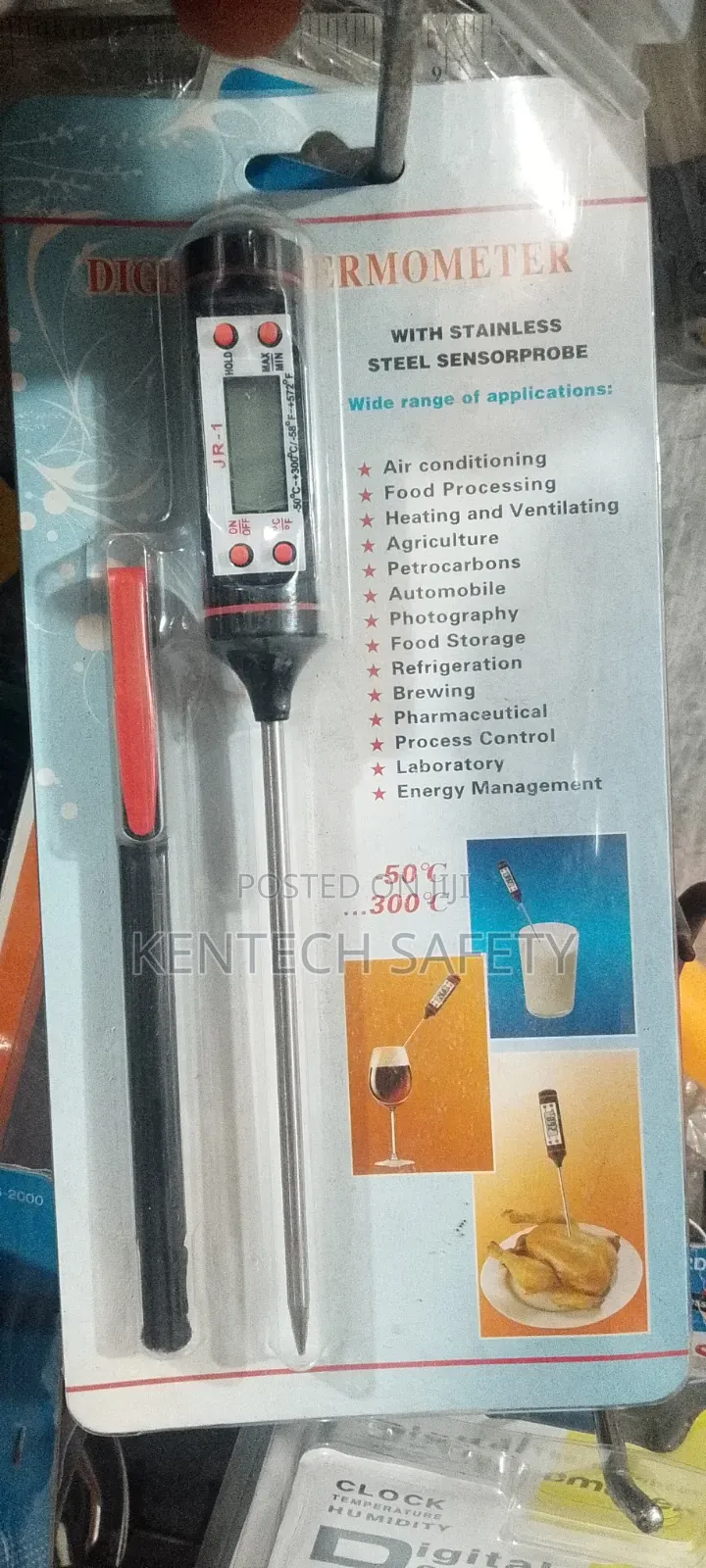 Digital Thermometer With Stainless Steel Sensorsprobe