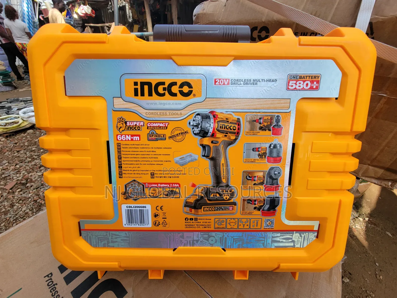 Cordless Multi-Head Drill Driver Ingco 20v