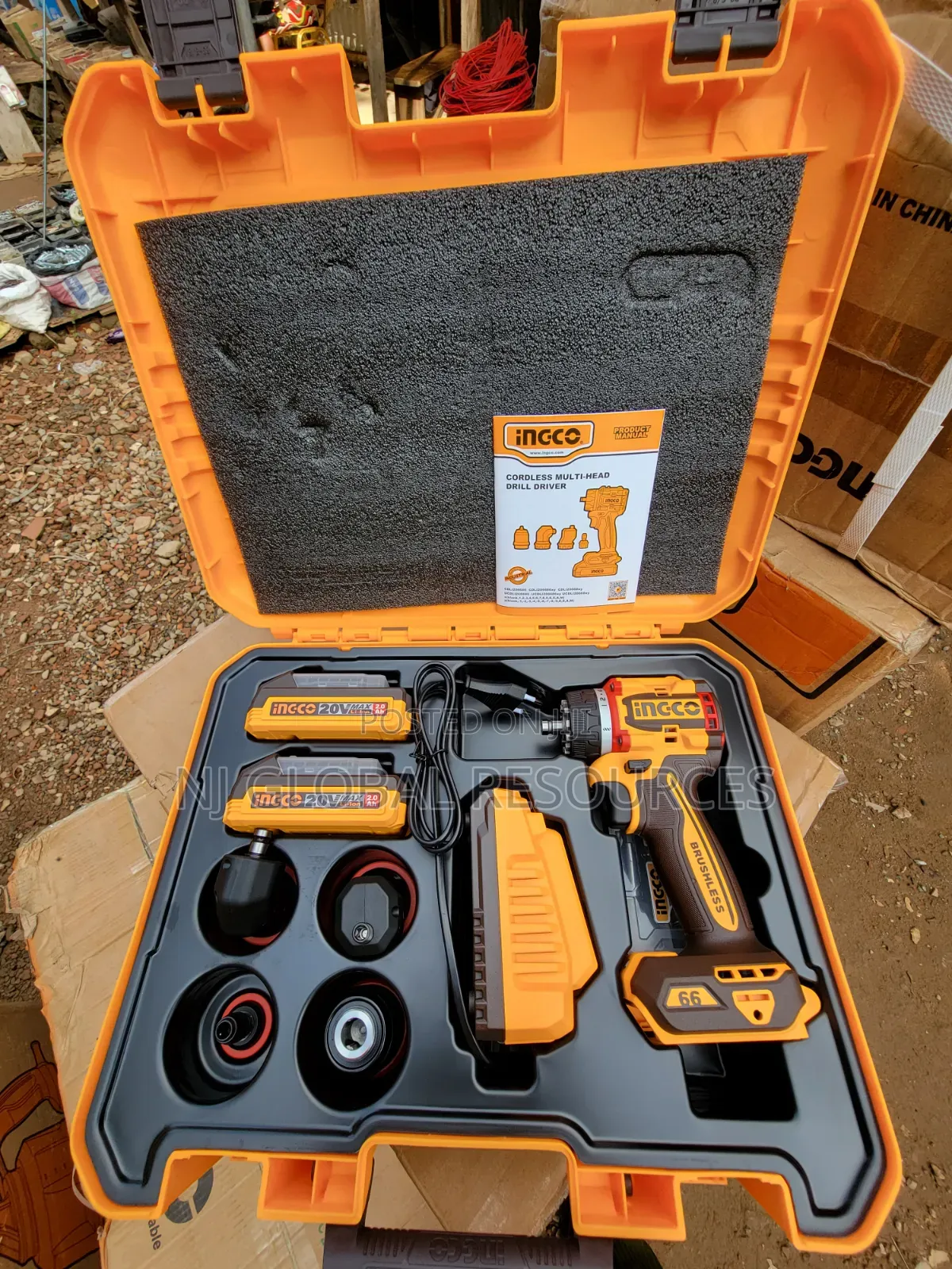 Cordless Multi-Head Drill Driver Ingco 20v