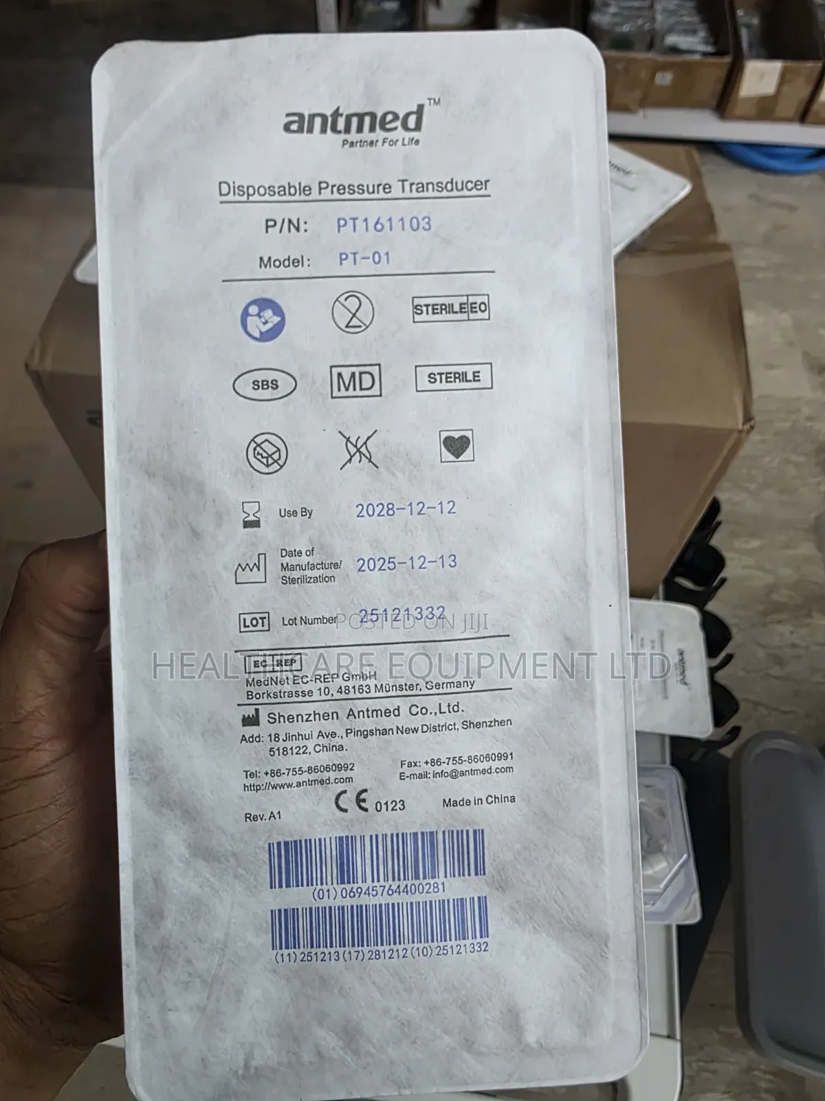 Antmed Disposable Pressure Transducer Kit (PT-01) – Brand New / Sealed