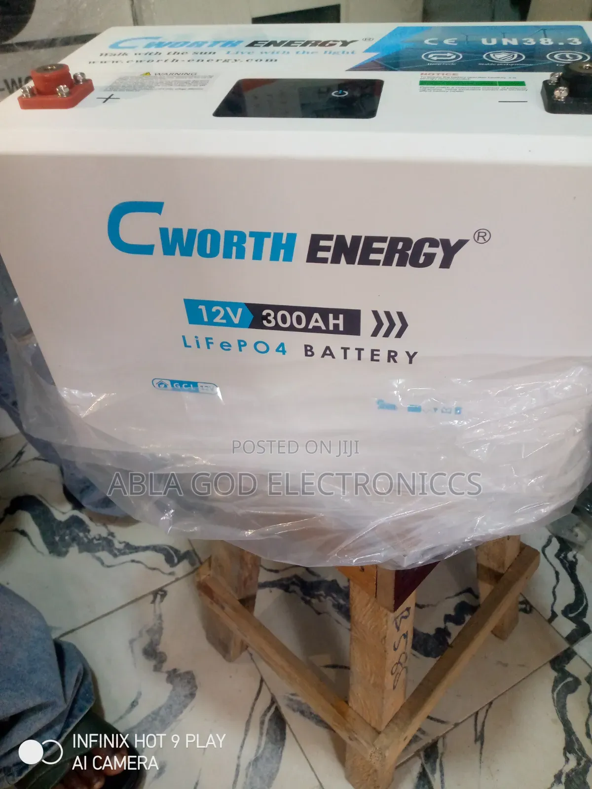 Cworth Energy 12v 300AH(3.84kwh Lifepo4 Lithium Battery.