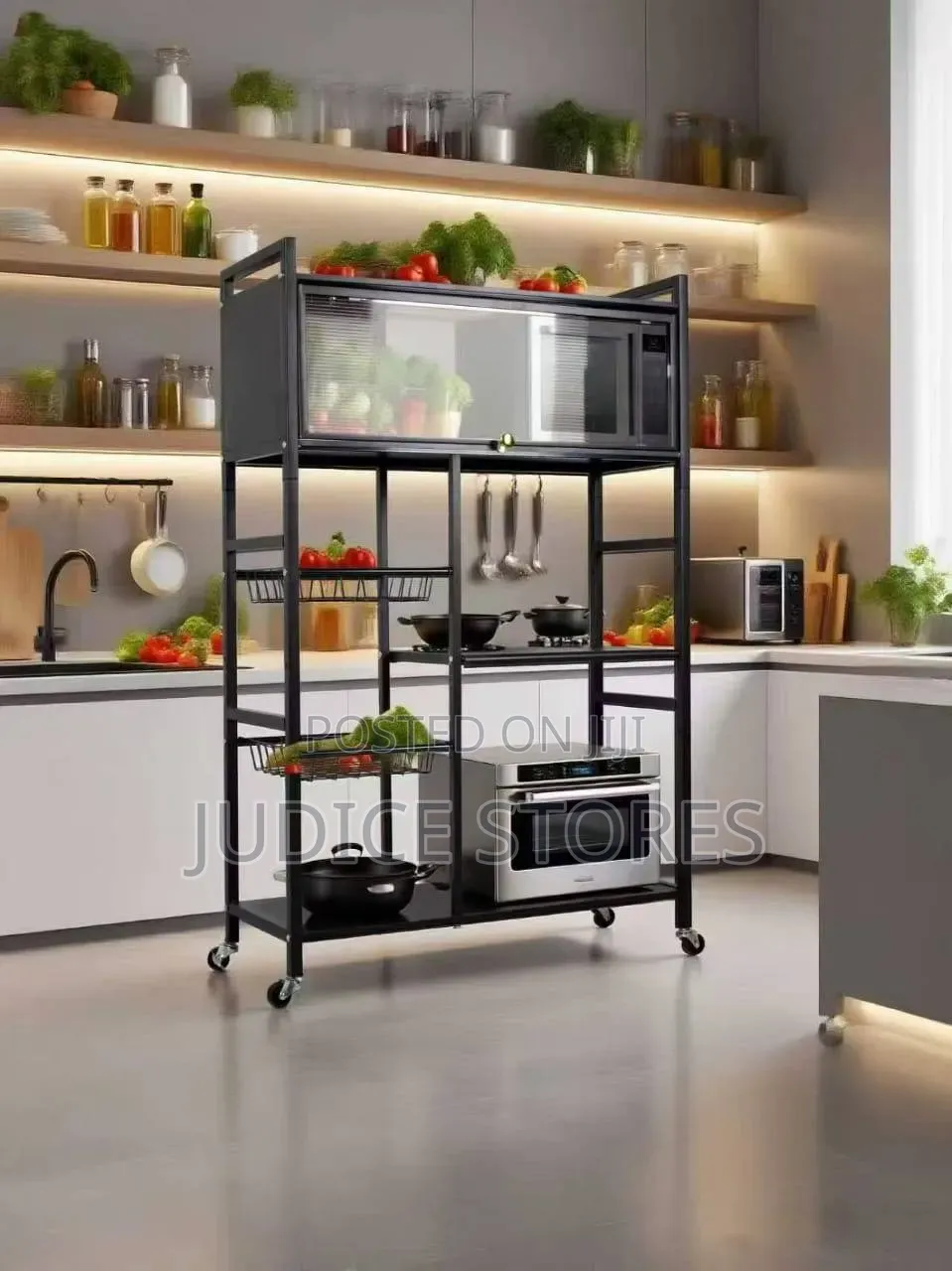 Multi-Tiered Multifunctional Storage Rack With Cover