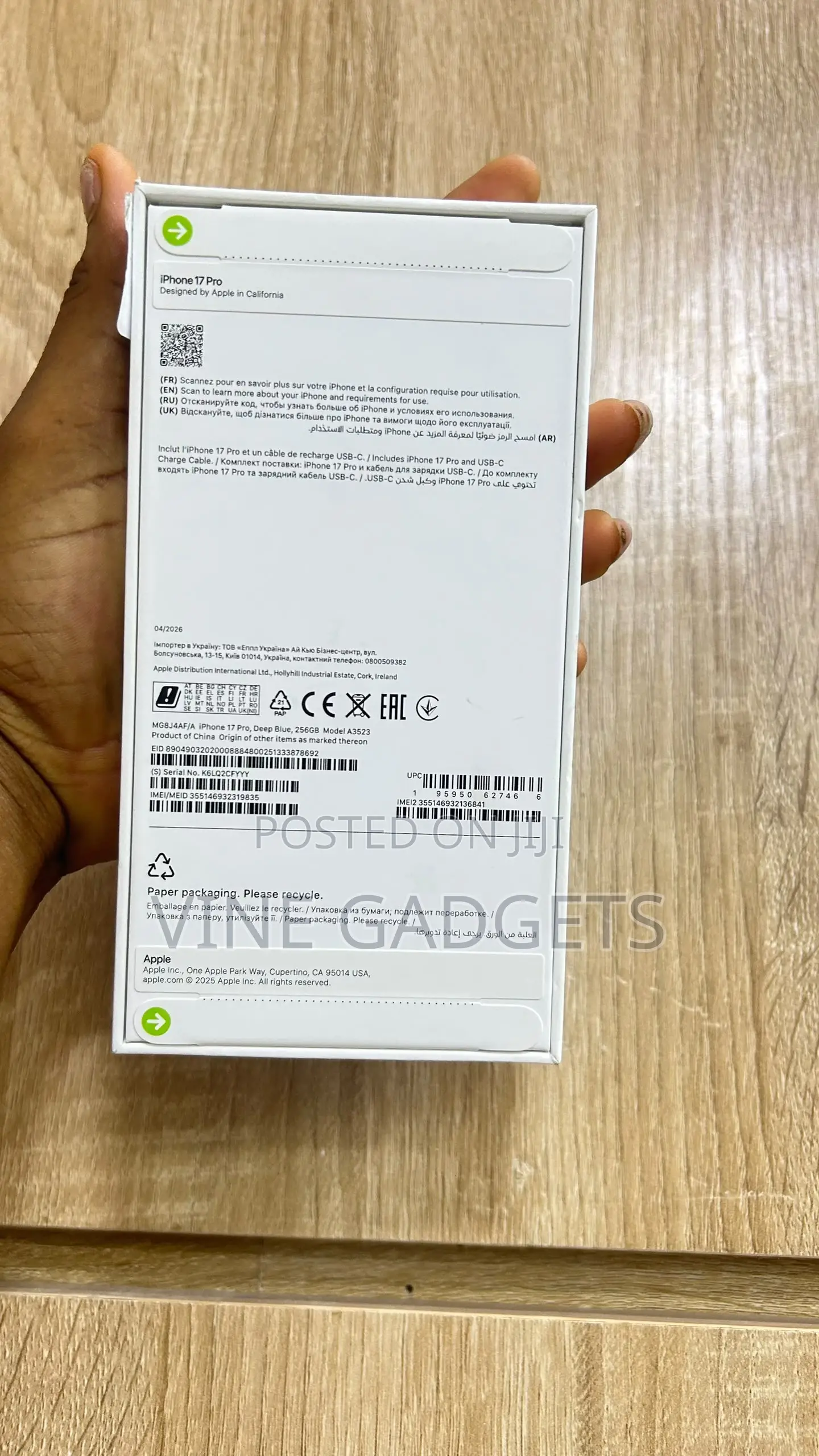 New Apple iPhone 17 Pro 1 TB Blue