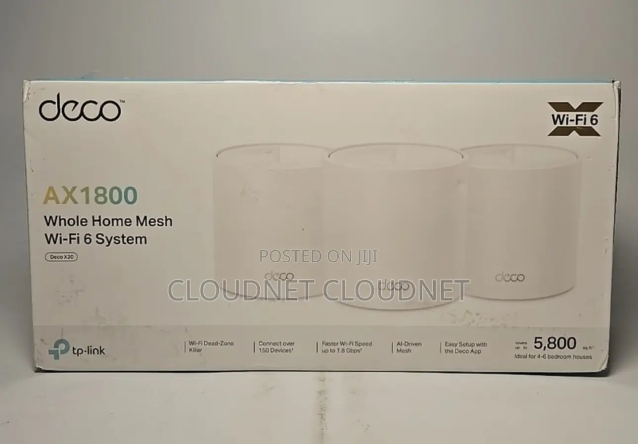 TP-Link Deco X20 (AX1800) Mesh Wi-Fi 6 System – 3 Pack