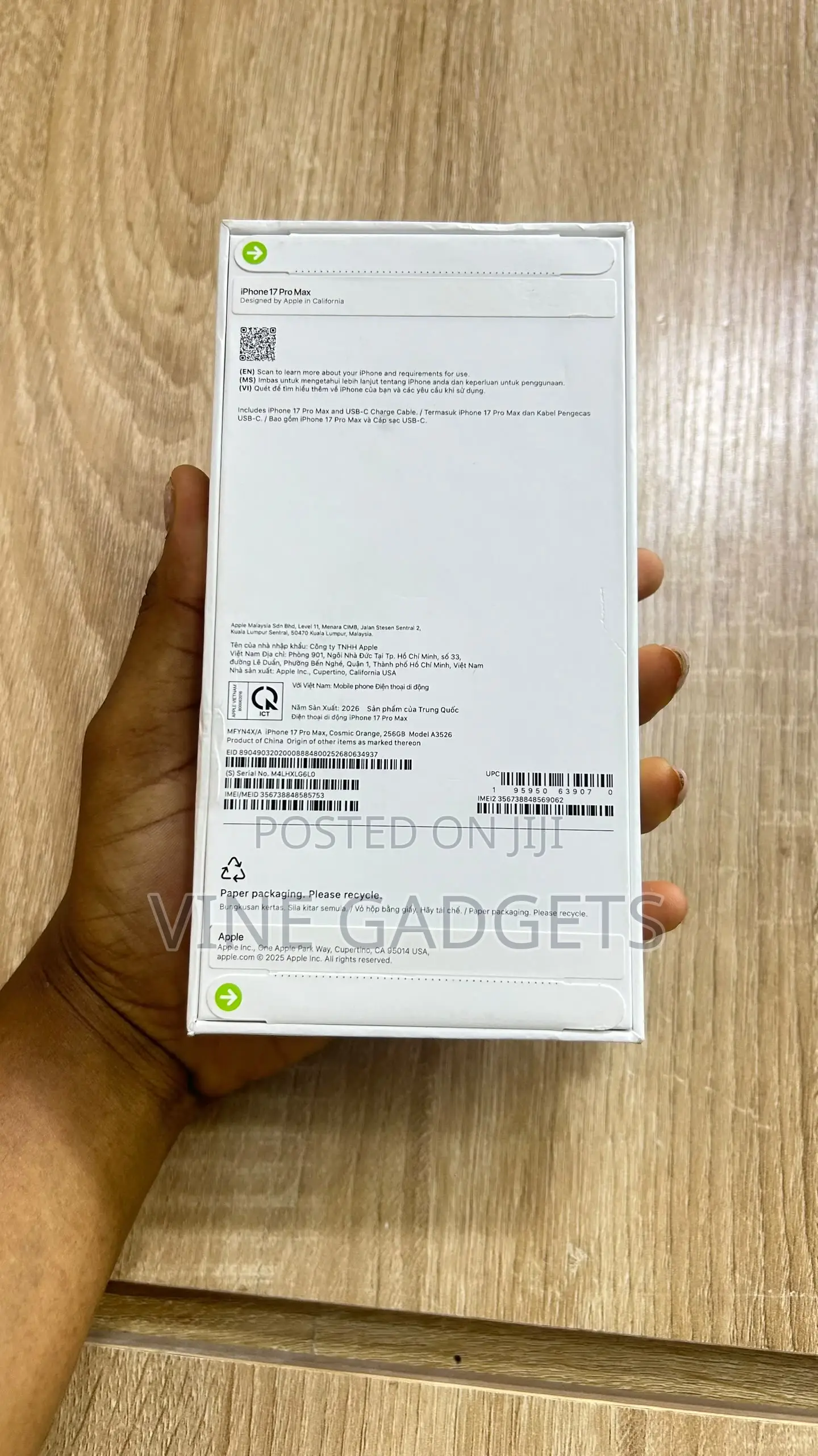 New Apple iPhone 17 Pro Max 1 TB Orange
