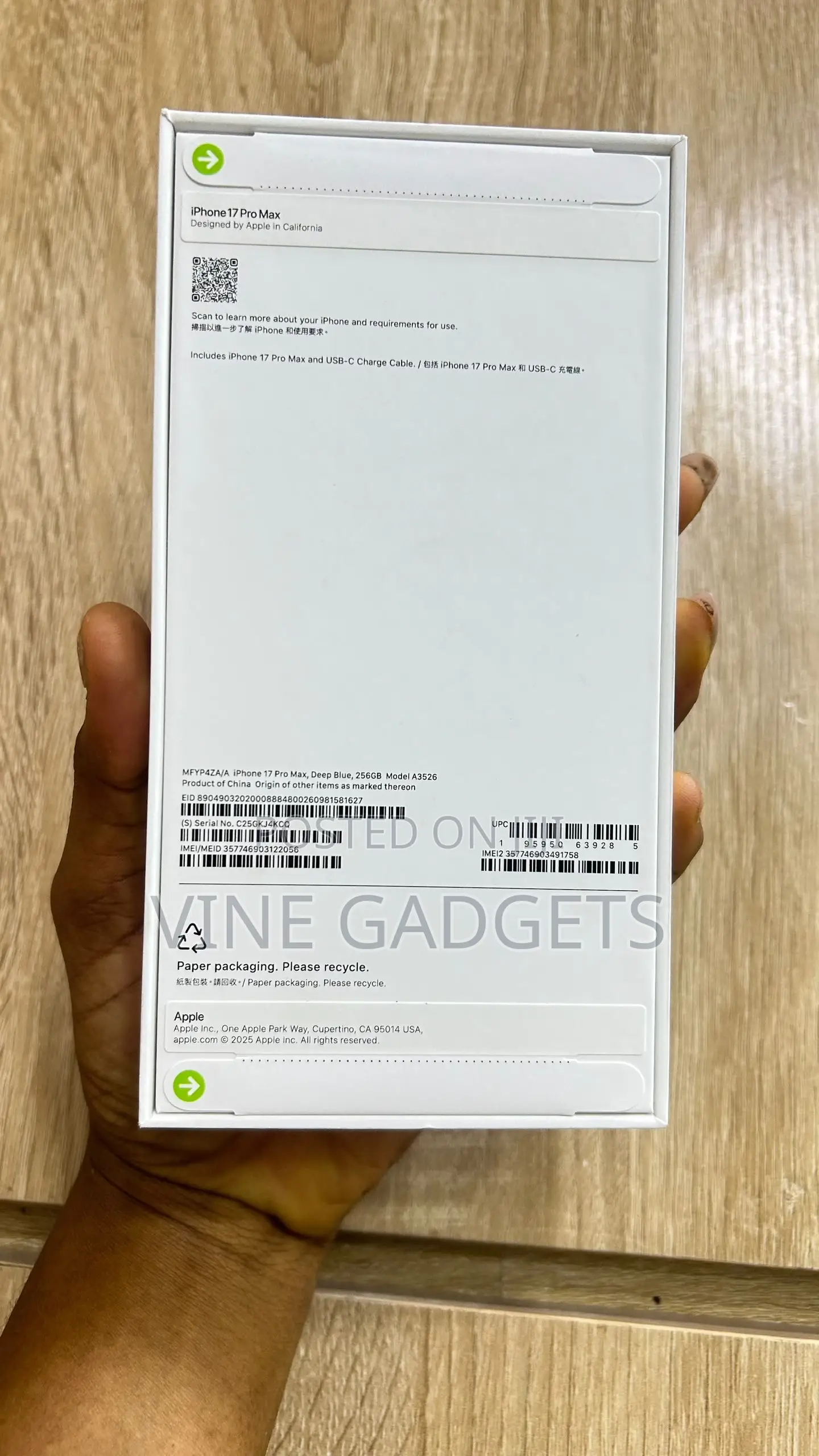 New Apple iPhone 17 Pro Max 1 TB Blue