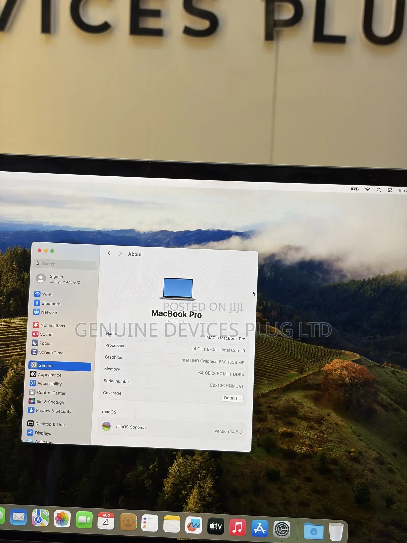 Laptop Apple MacBook Pro 2019 64GB Intel Core i9 SSD 1T