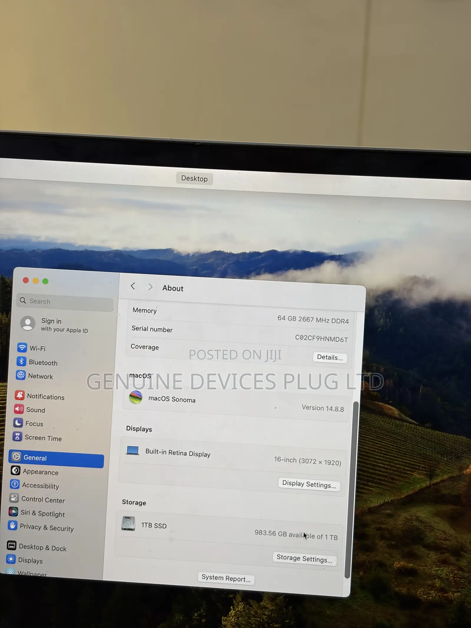 Laptop Apple MacBook Pro 2019 64GB Intel Core i9 SSD 1T