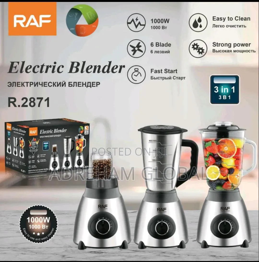 Raf 3 in 1 Electric Blender 1000watts
