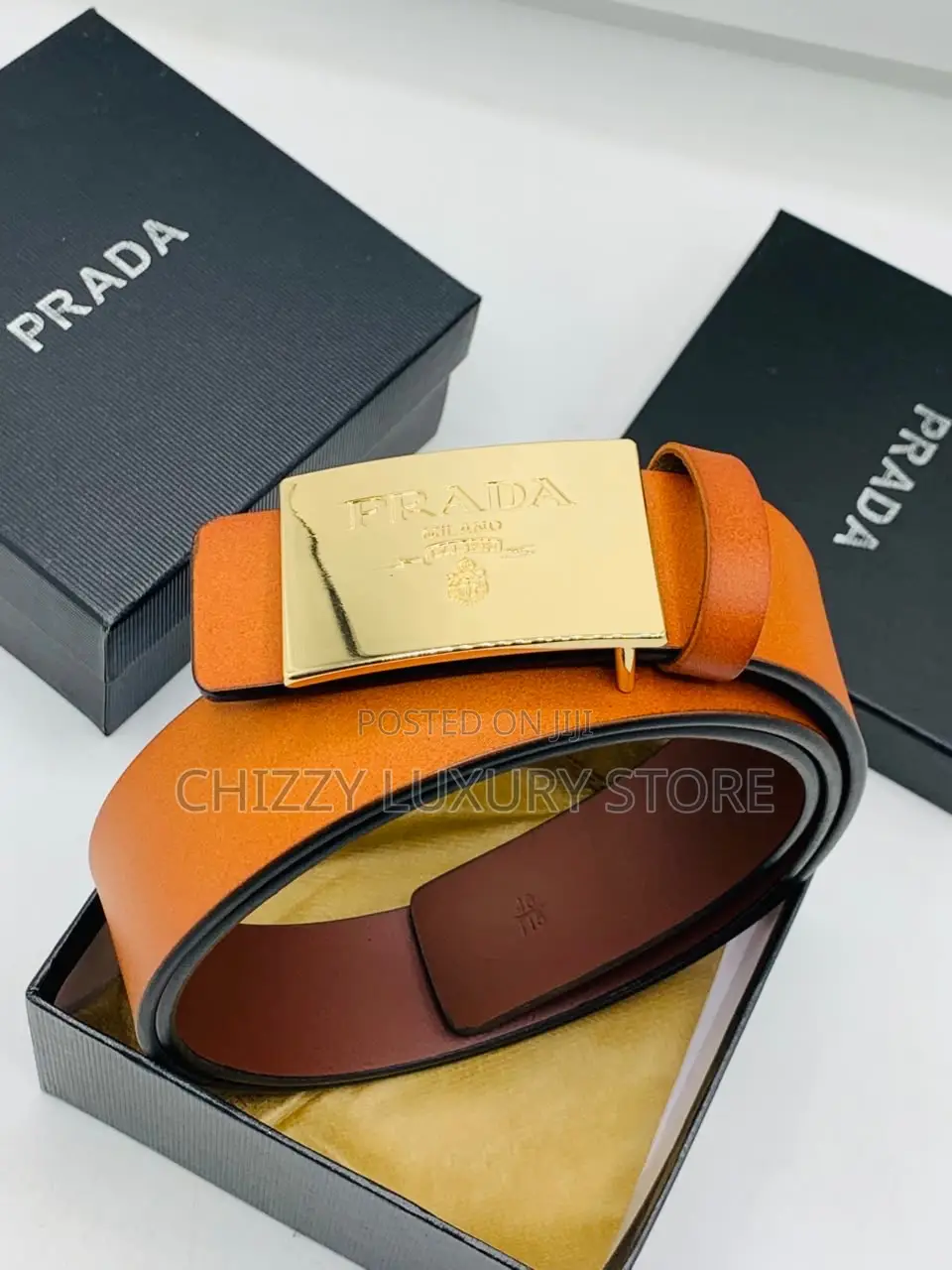 Prada Quality Luxury Men Genuine Leather Belt