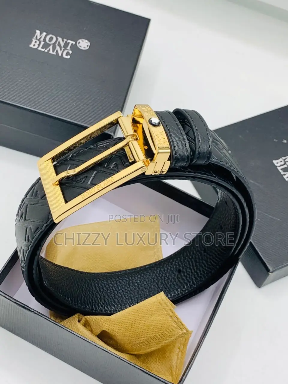 Mont Blanc Quality Luxury Men Genuine Leather Belt