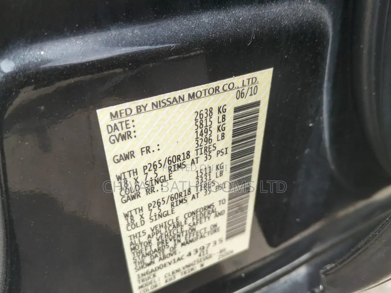 Nissan Frontier 2010 Black