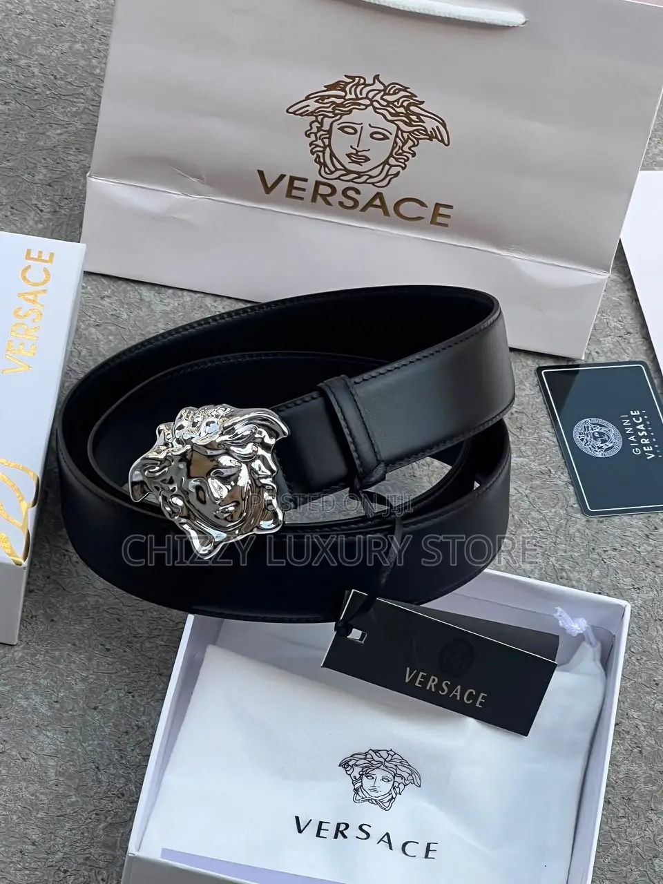 Versace Quality Luxury Men Genuine Leather Belt